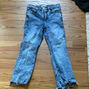 LOFT Women's Straight Leg Washed Denim Jeans